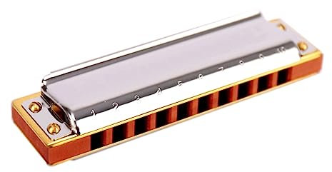 Mundharmonikas Diatonische 10-Loch-Mundharmonika, Mundharmonika, Tonart C, Harfe, Birnenholzkamm, Musikinstrumente (Color : Key Eb)