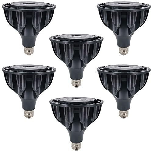TPMAFF 6er-Pack PAR38-Spotlight-LED-Lampe, 35 Watt COB-Wachstumslichter (300 Watt Äq.), 2500 Lumen Flutlicht, 36° Abstrahlwinkel, AC 85V-265V, E27-Sockel, Nicht dimmbar