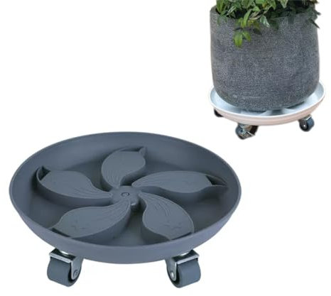 Plant Caddy Carrito for paletas for plantas, soporte for plantas, transportador de macetas redondo, rueda rodante for paletas for macetas con ruedas universales, platillo for plantas de alta resistenc