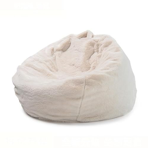 UGEFKMQ Sitzsack Bezugextrem Bequemes, Riesiges Sitzsack-Gaming-Bodenkissen Aus Samt | Sessel Sessel Sofa (Ohne Füllung),Beige,100Cm*120Cm