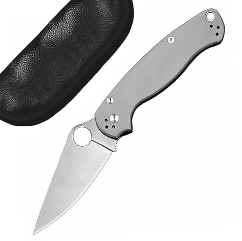 Joa Kleines handliches werkzeug stahl messer scharf rutschfest silber Survival Tragbare Camping outdoor messer edc Jagdmesser taschenmesser titan klappmesser loch tanto neck knife messer/Scheide