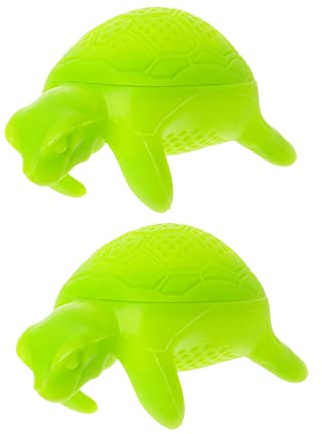 ABOOFAN 4 Pièces Infuseur à Thé Tortue Passoire à Thé En Vrac Passoire à Thé Pour Animaux Filtre à Thé Infuseur à Épices Réutilisable Boule Plat De Bibelot D'or Green