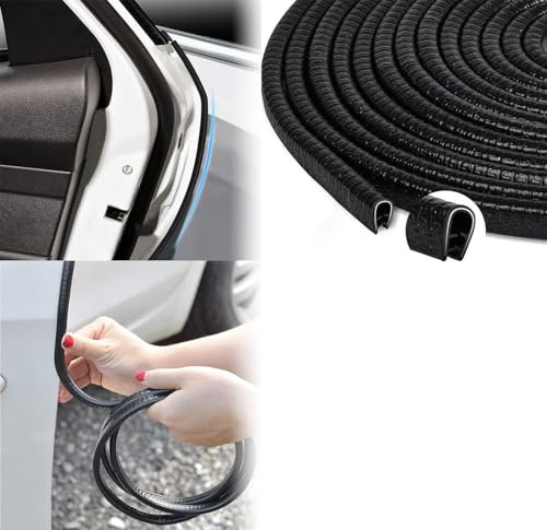 ZCZMAD Autotür Kantenschutz für Audi A1/A3/A4/A5/A6/A7/A8/Q2/Q3/Q5/Q7/Q8/TT/R8/S1, U-Form PVC-Weichkleber Kantenschutz, für Auto Türen, Kofferraum, Motorhaube,A-Black