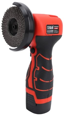 Cordless Angle Grinder, 16.8V Brushless Angle Grinder with 6 Disc Cutter 3 Flap Disk Angle Grinder Tool, for Cutting Polishing and Sharpening 28000RPM (GB Plug)