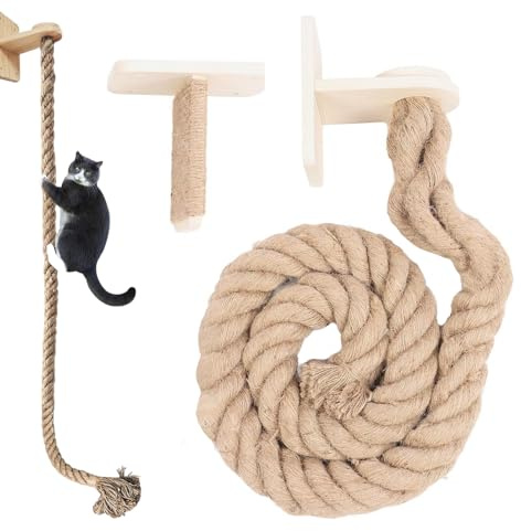 Katzenkletterseil - Kätzchen Kletterturm Spielzeug | Leiter für die Pfotenschleife | Haustier Ruhesting Jumping | Wandmontierte Kätzchen Kratzermöbel im Inneren Haus verwenden Haustiere Pflege- und
