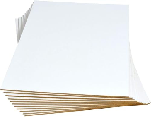 Tableros MDF Blanco a Medida para Corte Láser CNC Manualidades Bricolaje Decoración | 3mm - Placas de DM Personalizadas para Proyectos Creativos y Profesionales (30x20cm – 5 unidades)
