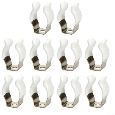 Lot de 10 pinces à ressort en acier inoxydable pour outils de rangement à la maison et au garage (20 mm)