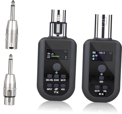 BESPORTBLE Système de Microphone Sans Fil Xlr Émetteur et Récepteur Audio Transmission de Stable Configuration Facile Compatibilité pour Enregistrement et Sonorisation
