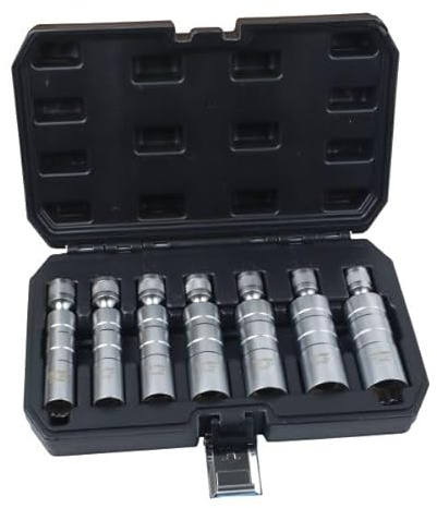 US PRO 7Pcs Spark Plug Socket Set 3/8 Drive Sq Drive Thin Wall Magnetic Sockets