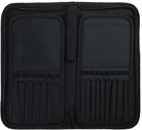 Support pliable pour pinceaux de maquillage portable 15 poches Sac de rangement pour pinceaux de maquillage Sac de rangement