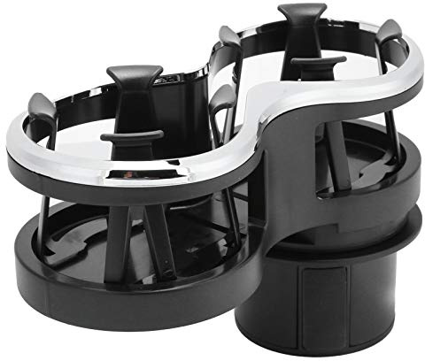 Adaptador Expansor de Portavasos para Coche, Keenso Organizador de Bebidas Doble para Latas de 17 a 20 Oz Compatible con la Mayoría de Vehículos Plástico Resistente