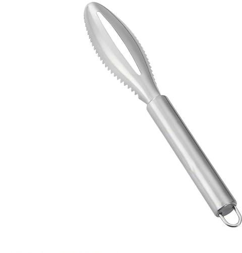 TEOZBLU Fish Scaler Stainless Steel, Fish Scaler Remover, Fish Scale Remover, Quick Removal, Fish Cleaning Peeler, Fish Scaler, Sawtooth Scaler for Fish Tool for Kitchen