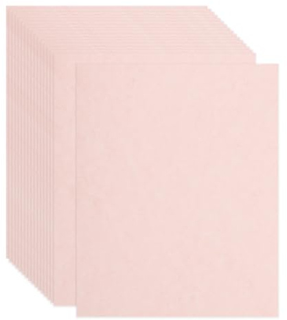 sourcing map 20 Sheets Parchment Paper 8.5 x 11 Inch Vintage Cardstock 180 GSM Parchment Printer Paper Sheet for Invitations DIY Cards Menus Certificates Crafts Drawing(Pink)
