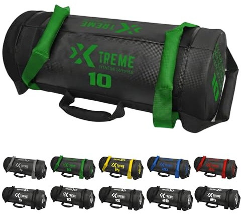 Xtreme Fitness Premium Power Bag 5-25 kg, Robuster PVC Gewichtssack | Vielseitiger Sandbag mit Griffen für funktionelles Training, CrossFit, Hyrox Workouts, Kraft & Ausdauer