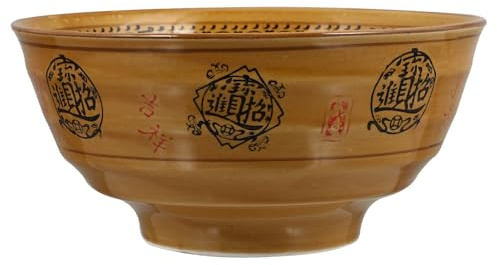 jojofuny Ciotola in Ceramica Gialla Elegante e Chic, Adatta per Pasti Caldi e Freddi, come Scodella Ramen e Zuppa per Uso Domestico