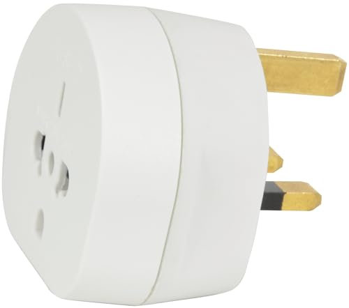 Mercury | Universal World to UK Travel Adaptor | 13A Fused Plug Converter EU, USA, Australia, China, New Zealand & More | Socket Adapter for Electric Razor, Toothbrush, Chargers, Shavers & Appliances
