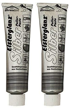 Preisjubel 2 x 150ml Elsterglanz Original Silber Polierpaste Silberpflege, Silberreinigung (große Tube)