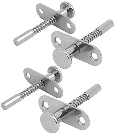 Aexit 4pcs Cuna Acero Inoxidable Resorte de liberación rápida Pin de bloqueo 6mm (model: D4178VIIII-2696EI) Dia w Placa