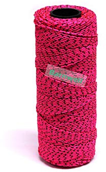 Barnwell Geflochtene Nylonschnur, 150 m, Pink/Schwarz