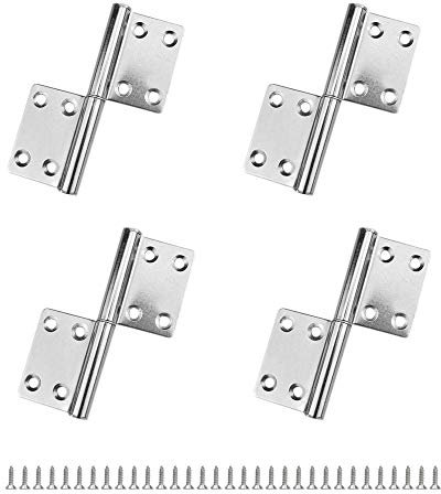 4 Stück Scharnier Edelstahl klappbar, Türscharniere für Holztüren Metall für Innen- und Außentüren, Schrank, Schlafzimmer, Fenster