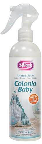 SPLASH | Ambientador para Hogar y Tejidos | Fragancia Colonia Baby | Pulverizador Spray | Microcápsulas de Perfume | 400 ml