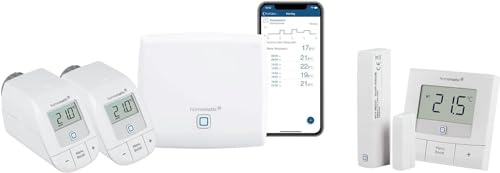 Homematic IP Starter Set Heizen HmIP-SK16 + Fenster-/Türkontakt SWDM + Wandthermostat Basic WTH-B