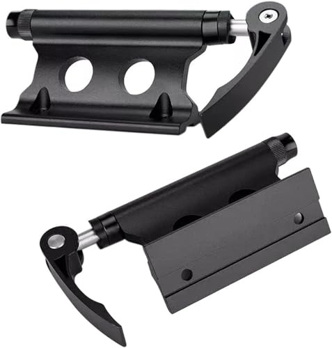 2 Stück Gabelhalterung Fahrrad, Aluminiumlegierung Fahrradgabelhalterung mit Schnellverschluss Stange, Fahrrad Vorderradgabel Fester Clip Gepäckträger für LKW und Anhänger (Schwarz)