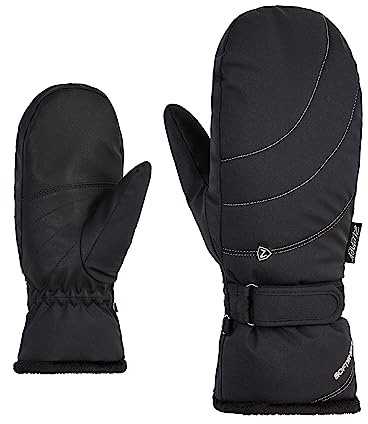 Ziener Damen KAHLIA Ski-Fäustling/Wintersport | Primaloft Plüschfutter, black, 6