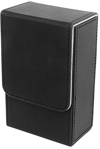 VGEBY Tarot-Box, Kartenaufbewahrungsbox, Große Tarot-Kartenbox aus PU-Leder für Universelle Tarotkarten in Standardgröße (Schwarz)