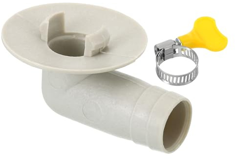 PATIKIL Conector de Manguera de Desagüe para Aire Acondicionado de 15mm, Conector Universal de Salida de Drenaje con Abrazadera para Unidad de Aire Acondicionado, Estilo Blanco 11