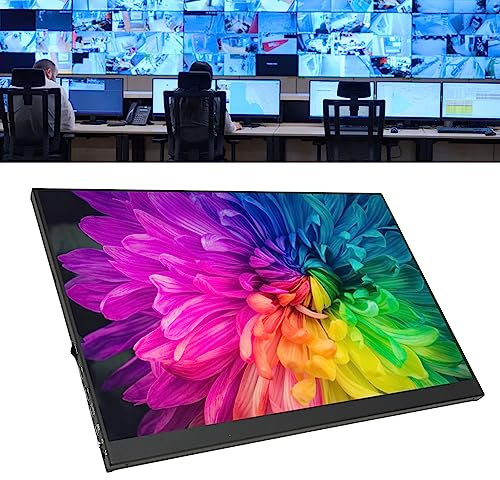 EIMSOAH 16 Inch Touchscreen Monitor, HD 1920x1200 60Hz Touchscreen Portable Monitor, with Built in Dual Speakers, Type C Portable Touchscreen Monitor, for Gaming