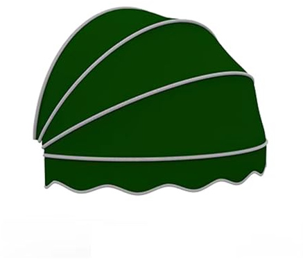 Tenda Cappottina da Sole per Esterno,Pieghevole Tettoia per Porta a Cupola,Tenda da Sole per Finestra/Ingresso con Protezione UV,Frangivista per Balcone,con Raccordi (Diameter:140cm/55in,Green)