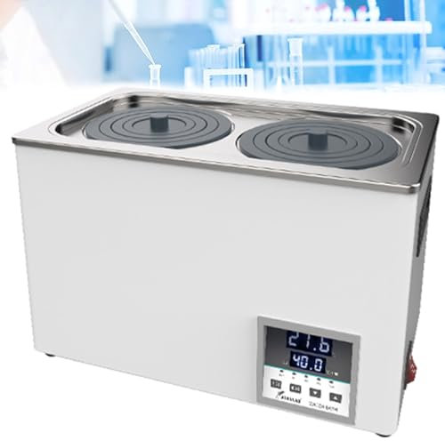 Bain-Marie De Laboratoire À Affichage Numérique, Chauffe-Eau Électrique Thermostatique, avec Fonction De Synchronisation Et Anti-brûlure À Sec, Couvercle Réglable,2Hole
