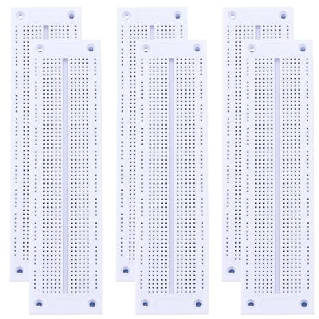 PATIKIL 6 Pcs Breadboard, Solderless Breadboard Large Breadboard 700 Tie Points Prototype PCB Bread Board Electronics Kit Plates