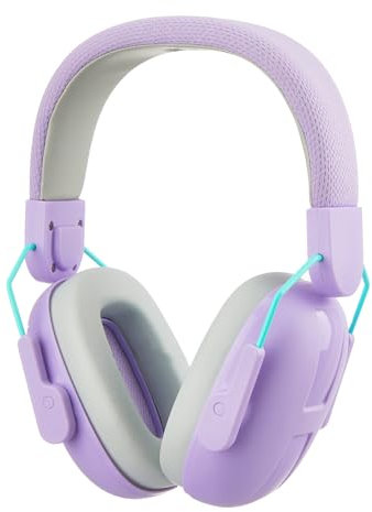 Lilian&Gema Lärmschutz Kopfhörer für Kinder NRR 25dB – Komfortabler Gehörschutz für Kinder bis 18 Jahre – Geräuschdämmende Ohrenschützer mit verstellbarem Kopfband Lila – Perfekt für Alltag
