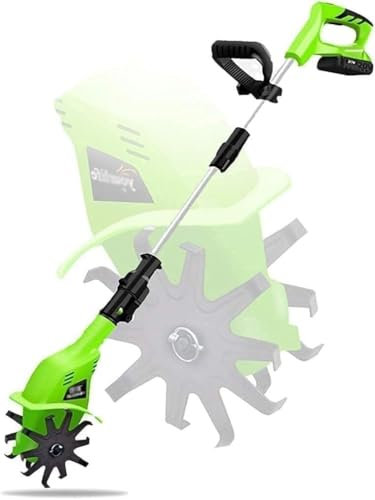 HynJGih MekUk Motoculteurs Motoculteur sans Fil, motoculteur électrique portatif, for la Pose de Gazon ou for la préparation des Zones de Plantation Permet d’ameublir Le Sol des Jardins de Petite et