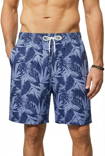 Enlision Costume Uomo Mare Costumi da Bagno Uomo Piscina Surf Asciugatura Rapida Pantaloncini Bermuda con Fodera in Rete Tasche Coulisse Regolabile per Estive Spiaggia Hawaiano Vacanze Nuoto S-3XL