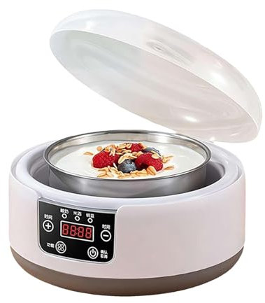 Maker di yogurt elettrico, produttore di yogurt per casa - Macchina da yogurt multifunzione automatica - Dispositivo per il formaggio, controllo costante della temperatura, pentola interna in acciaio