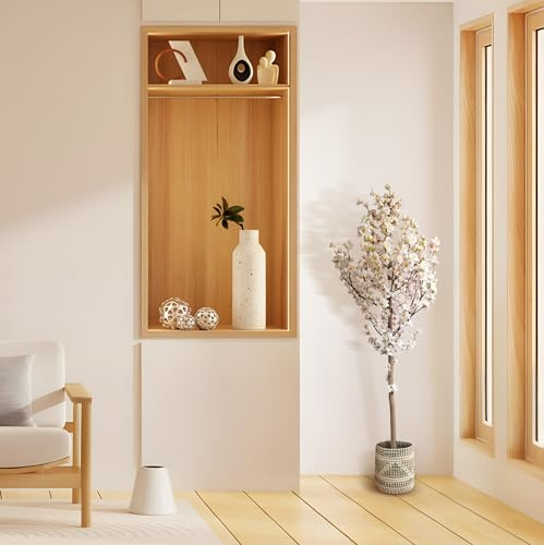 Selvavita Plantas Artificiales Decorativas - Olivo Artificial 150 cm con Tronco Natural, Planta Artificial Grande, Decoración Hogar, Arbol Artificial (Almendro Blanco, 150 cm)