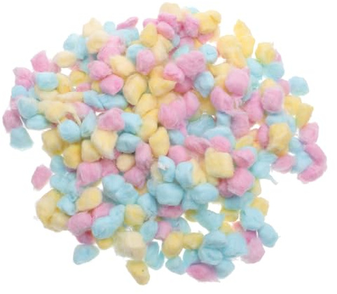 VICASKY Bunte Wattebällchen Weich und Leicht aus Baumwolle 500g zur Gesichtsreinigung und Make Up Entfernung für Babys und Neugeborene