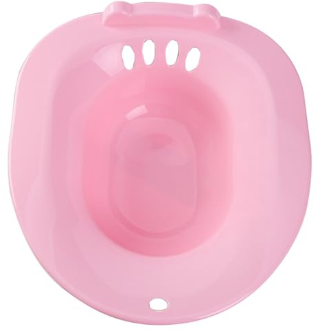 YOSADIER Sitzbadewanne Toilettensitz Rutschfestes Sitzbad Aus Kunststoff Mit Anti Überlauföffnung Glatte Oberfläche Toiletten Sitzbecken Für Schwangere Postoperative Und Therapeutische Pflege