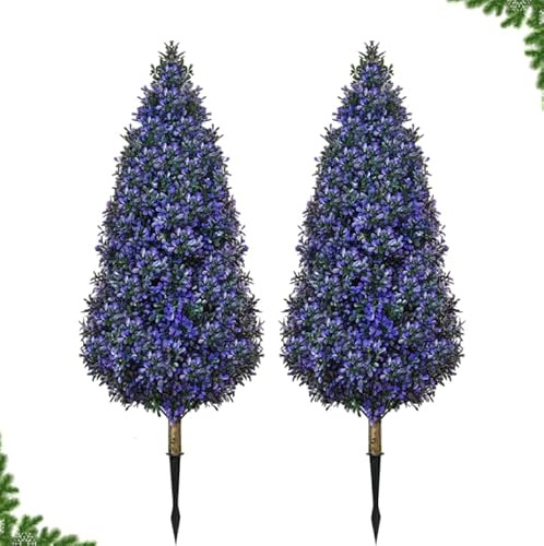 100CM Künstlich Buchbaum Große Artificial Tree Outdoor Künstlicher Zypresse Baum Kunstpflanzen,2PCS Plastik Fake Pflanzen Außen,UV-beständig Kunstbaum für Schlafzimmer Büro Garten
