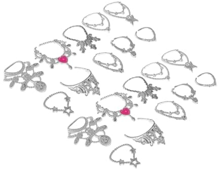 WOONEKY 20stücke Miniatur Puppenhalsketten Dekoration Puppenhaus Puppen Anziehaccessoires für Junge Mädchen Spielzeugpuppen Garderobe Schmuckaccessoires Zufälliger Stil