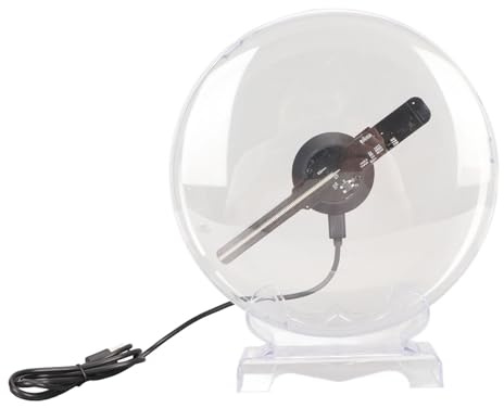 Ologramma 3D, Proiettore olografico 3D WiFi con ventola, display 3D 1080x160, 80 perline LED, proiettore olografico 3D