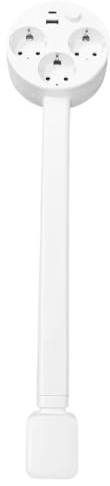 Utdragbart eluttag tysk standard med USB-C och USB-A-portar 47–67 cm