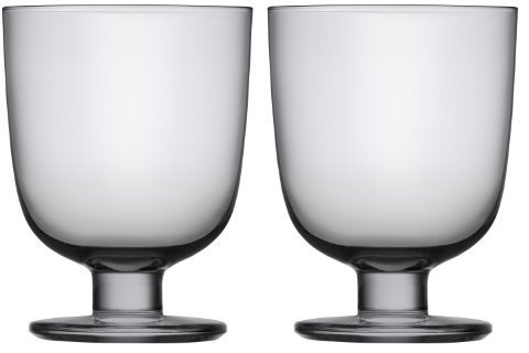 Iittala Lempi Glasses, Gray, Set of 2 by Iittala