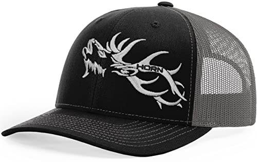 HORN GEAR Trucker Hat - Elk Hat Edition (Black/Charcoal)