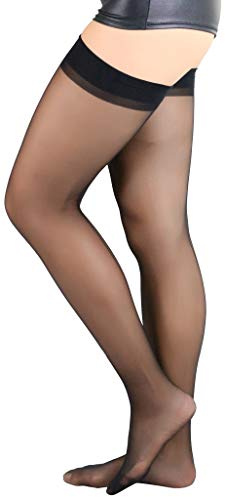 ToBeInStyle Women's Sheer Back Seam Stocking - Black - OS