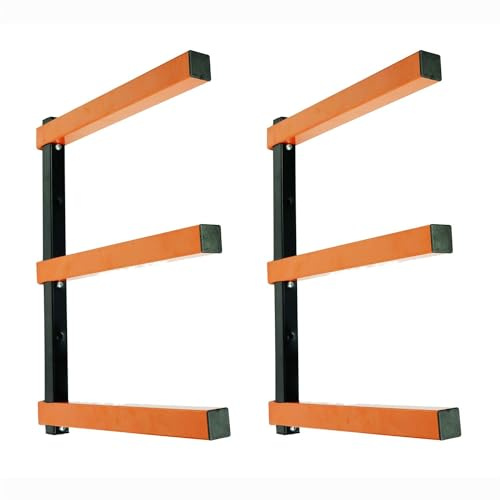 KASTFORCE KF1004 Holzregal mit 3 Ebenen, 50 kg Tragkraft pro Ebene, langlebige Blechschrauben, Holzregal, Werkstattregal