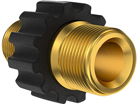 Gekufa M22 Quick Connect Brass Pressure Washer Hose Connector - 14mm Male, 5000 PSI